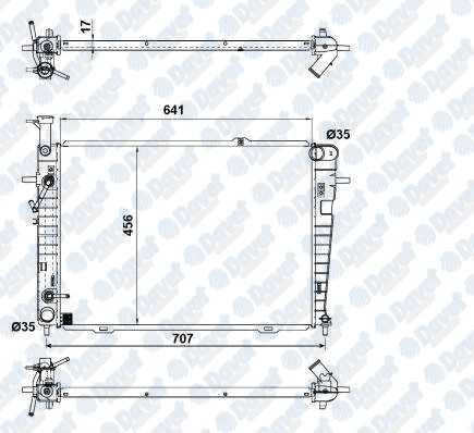 KALE 346140 Su Radyatoru Hyundai Tucson-Kia Sportage 2.7 (04-10) (Otom.Sanz + Ac +/-) (640x462x18) (Al/Pl/Brz)  ####